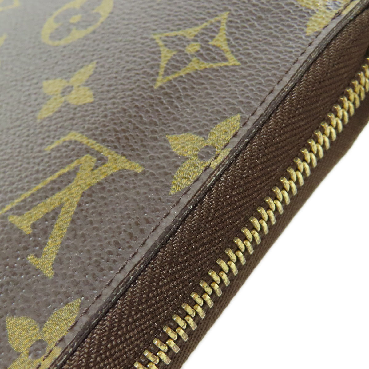 Louis Vuitton Long Wallet Purse M60002 Monogram Canvas Brown Zippy Organizer Mens