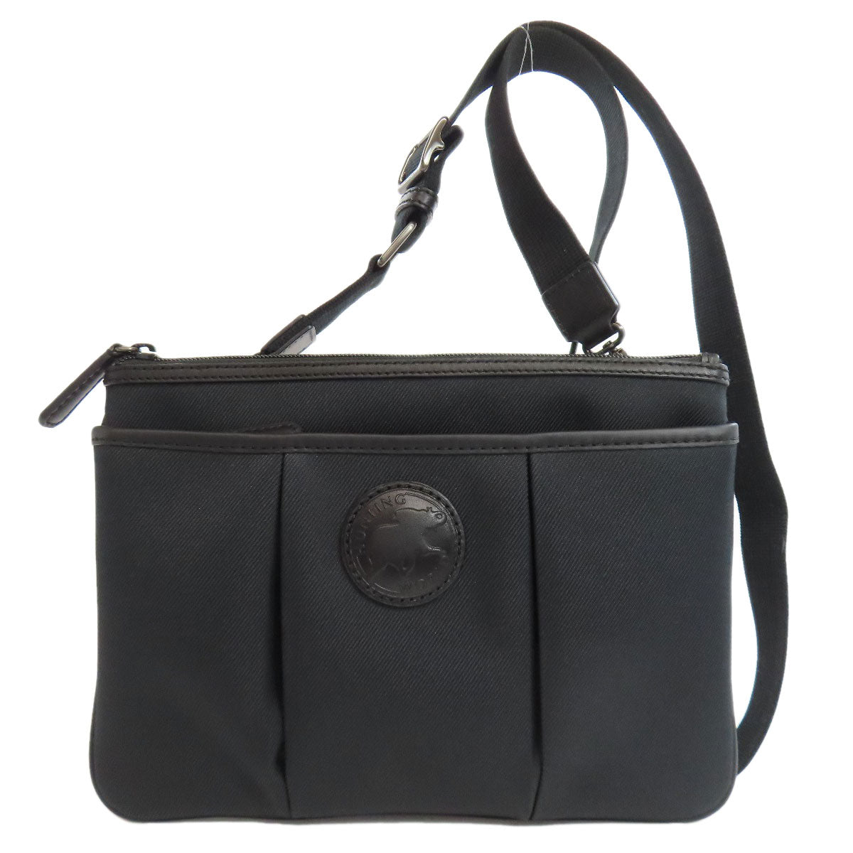 Hunting World Shoulder Bag Canvas Black Logo Women