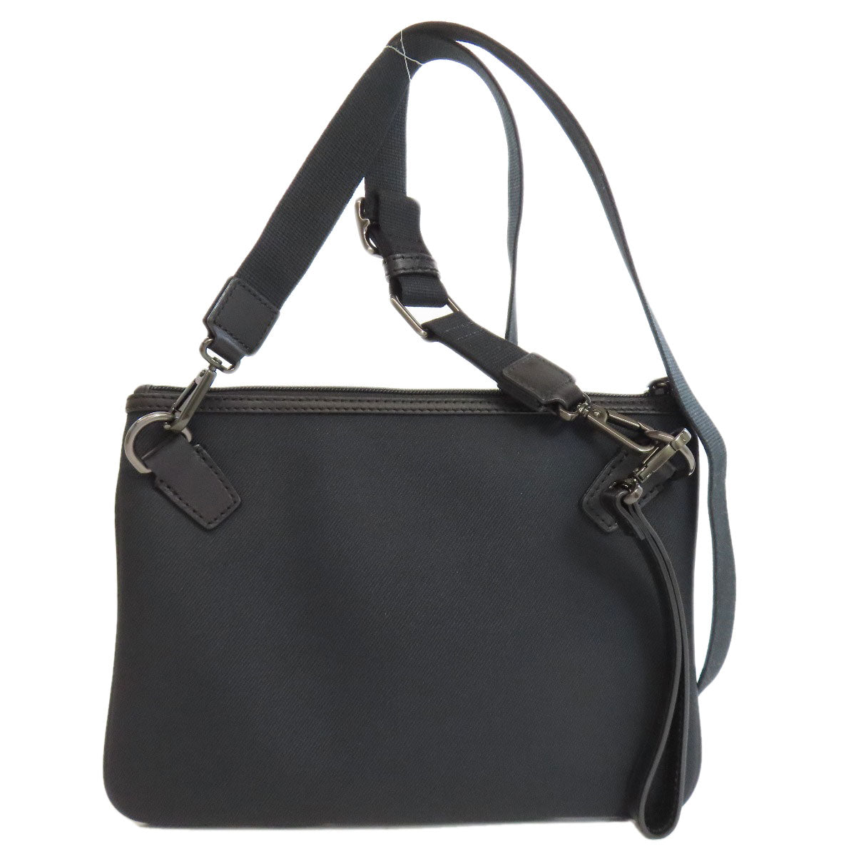 Hunting World Shoulder Bag Canvas Black Logo Women