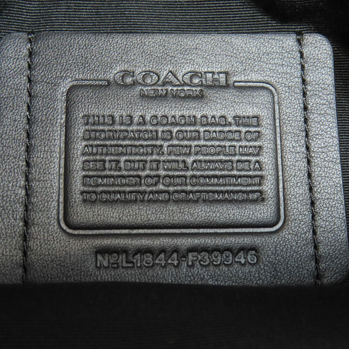Coach Shoulder Bag F39946 Leather Black Long Shoulder Women