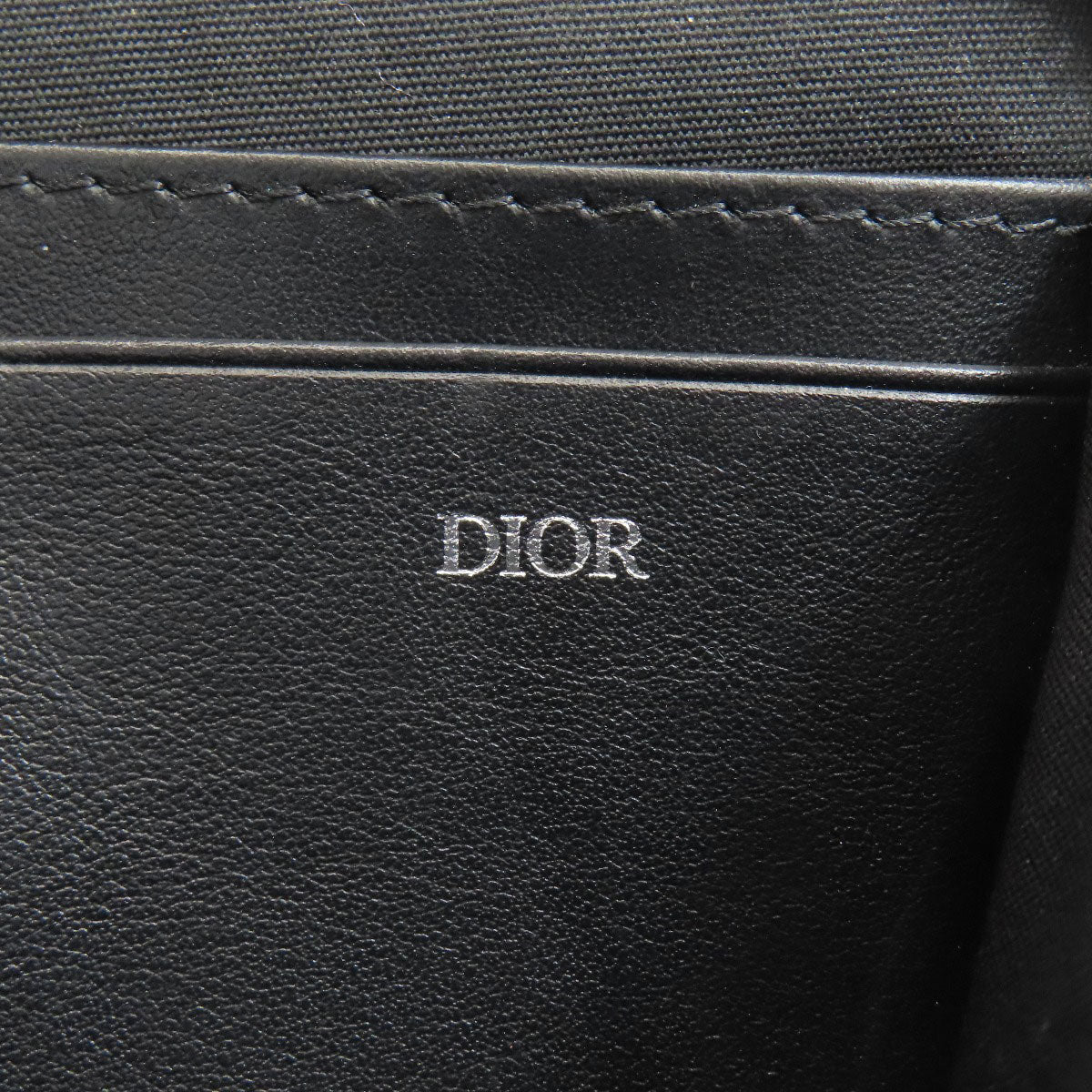 Christian Dior Shoulder Bag Canvas Black Oblique Women