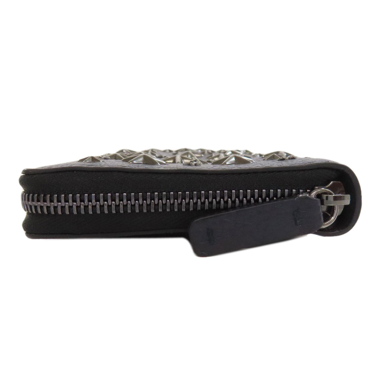 Jimmy Choo Long Wallet Purse Leather Navy Star Motif Studs Women