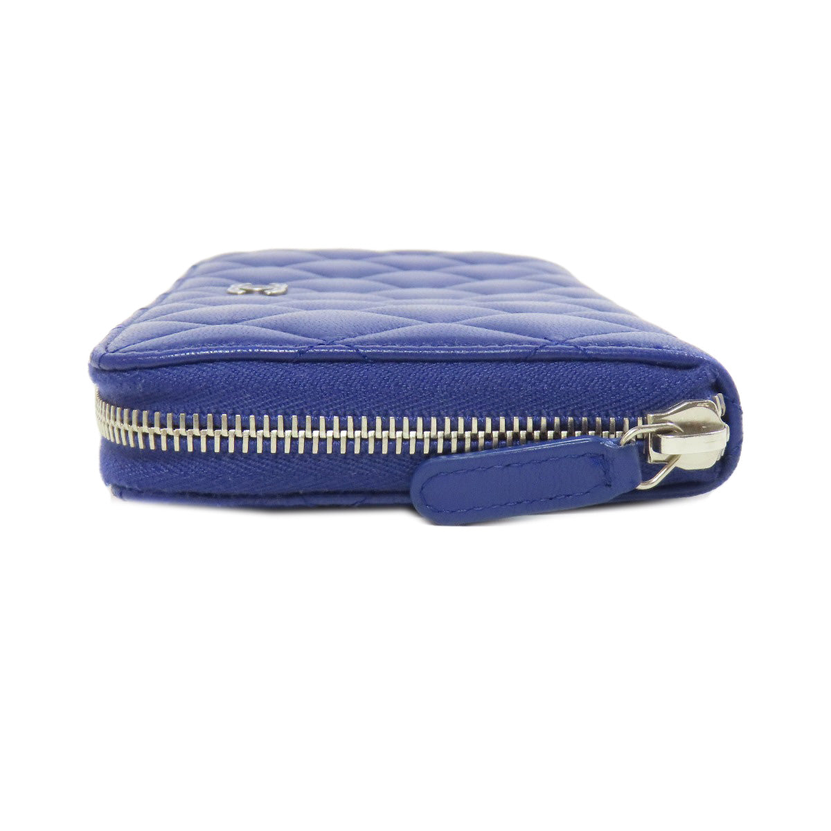 Chanel Long Wallet Purse Lambskin Purple Matelasse Coco Mark Silvermetal Women