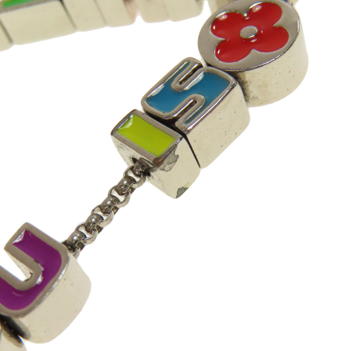 Louis Vuitton Bracelet Mp3282 Metallic Silver Bracelet Monogram Party Women