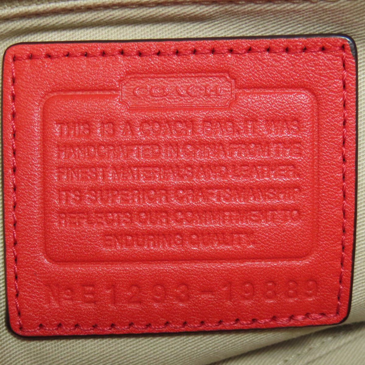 Coach Shoulder Bag 19889 Leather Orange Legacy Women