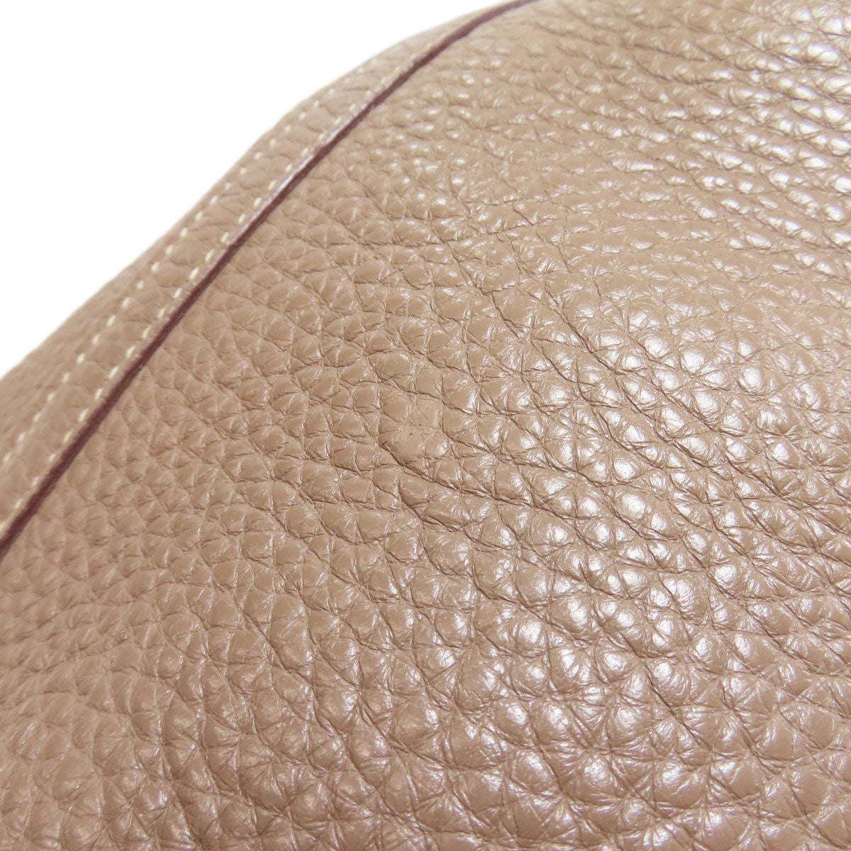 Hermes Handbag Taurillon Clemence Beige Picotin Lock Pm Etoupe Silvermetal Women