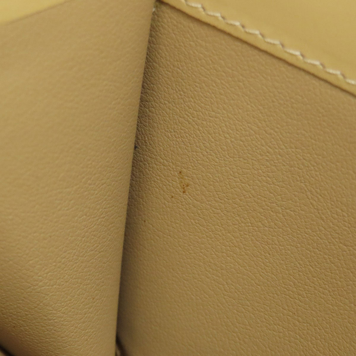 Celine Long Wallet Purse Leather Beige Logo Women