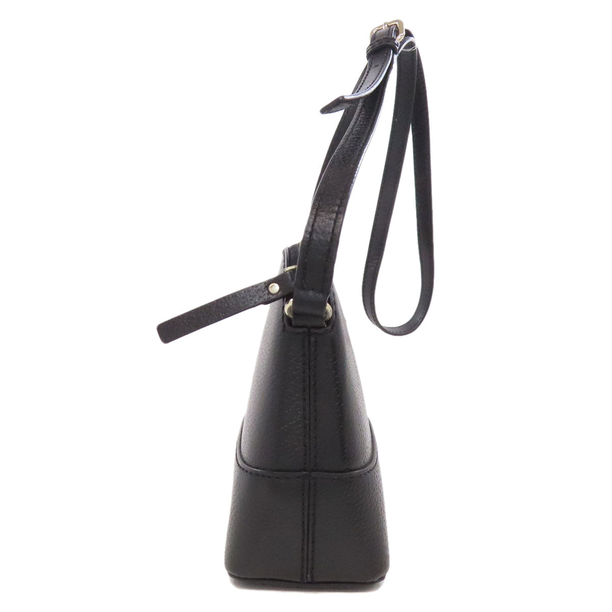 Kate Spade Shoulder Bag Leather Black Long Shoulder Women