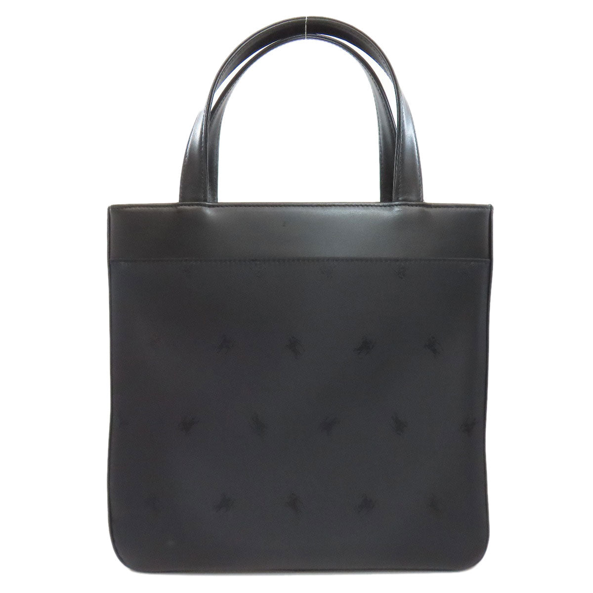 Burberry Tote Bag Nylon, Leather Black Logo Women