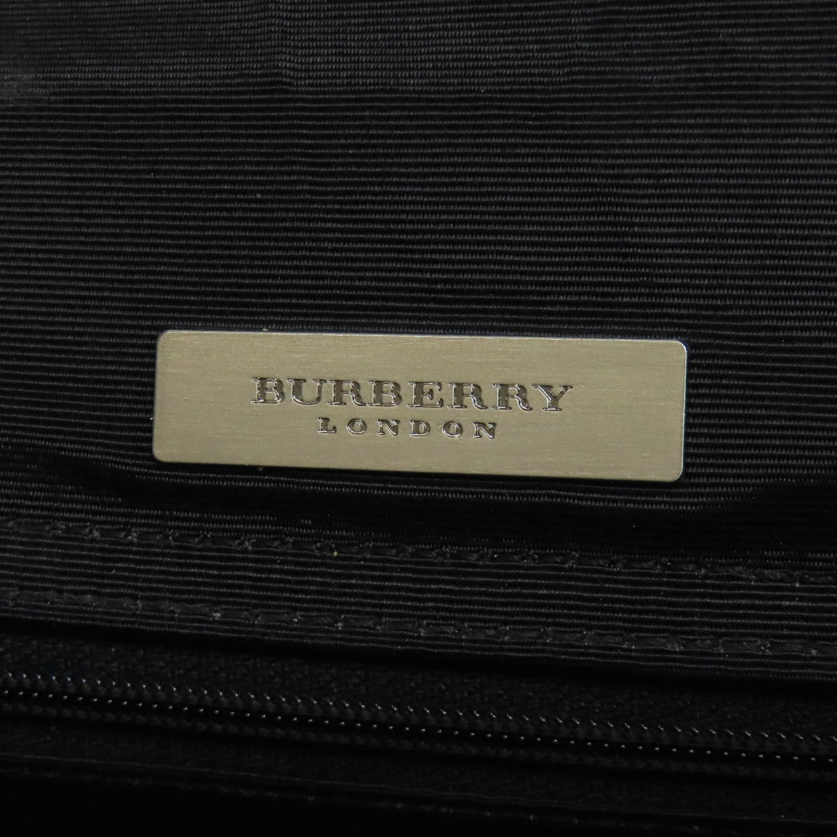 Burberry Tote Bag Nylon, Leather Black Logo Women