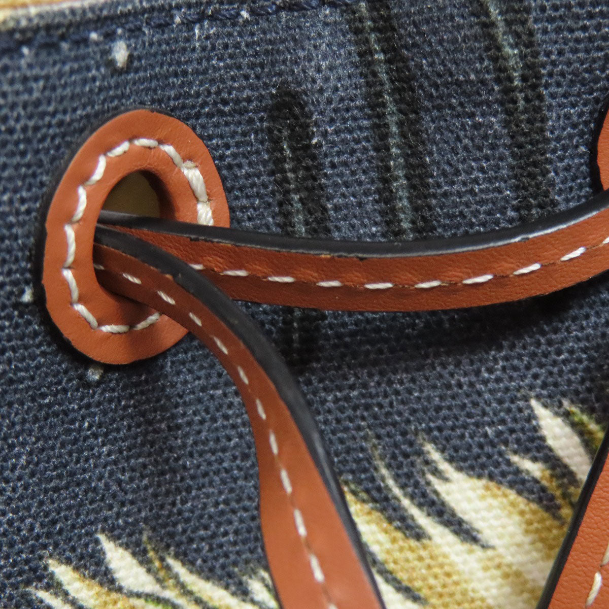 Loewe Shoulder Bag Canvas, Raffia Black Mermaid Motif Women