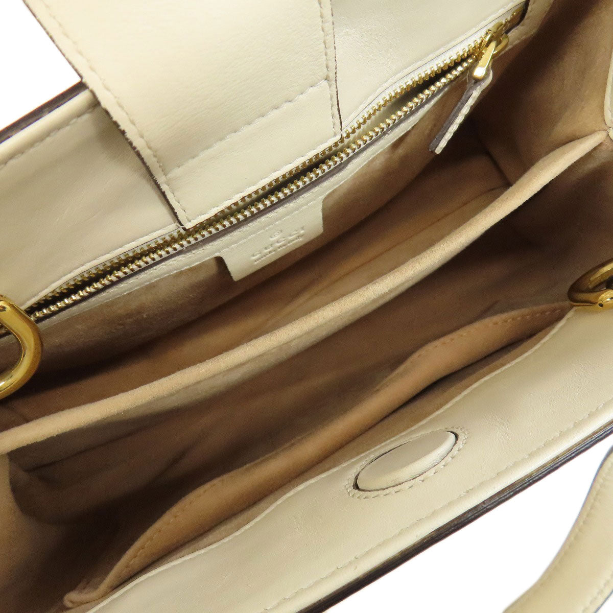Gucci Handbag 460881 Calfskin White Sylvie 2Way Women
