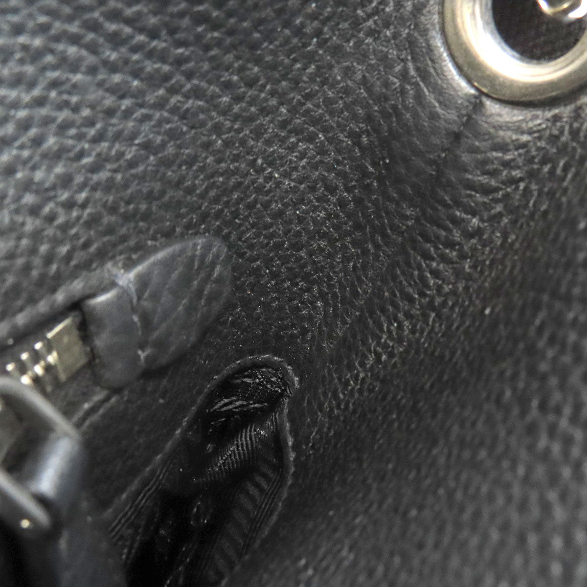 Prada Shoulder Bag Calfskin Black Logo Women