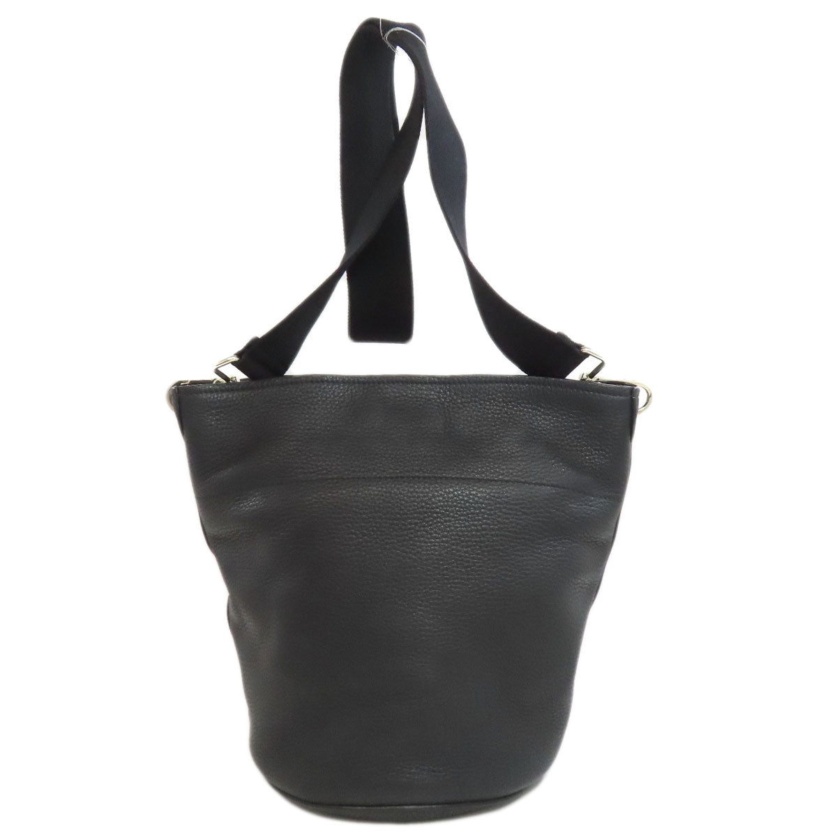 Prada Shoulder Bag Calfskin Black Logo Women