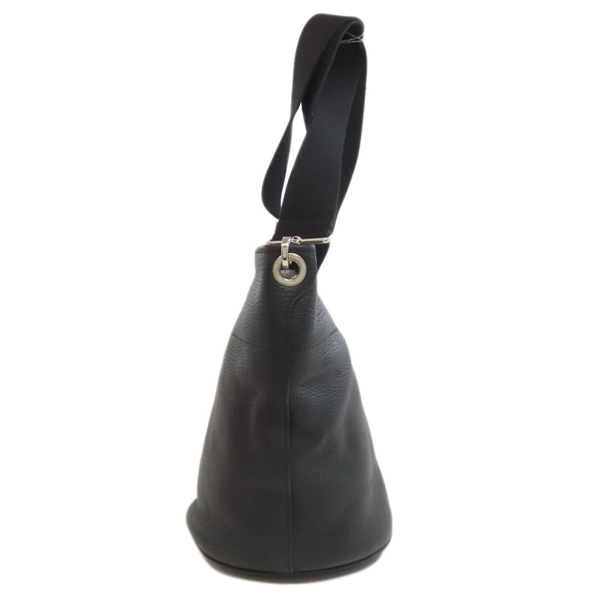 Prada Shoulder Bag Calfskin Black Logo Women