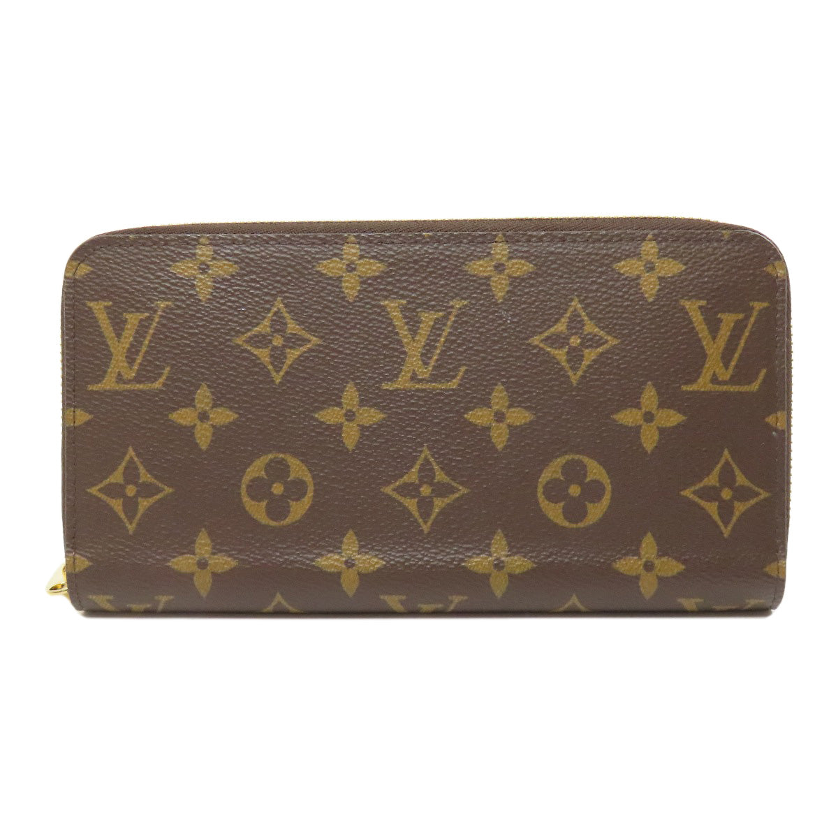 Louis Vuitton Long Wallet Purse M42616 Monogram Canvas Brown Zippy Wallet Women