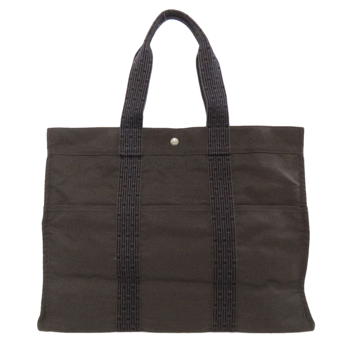 Hermes Handbag Canvas Gray Her Linegm Women