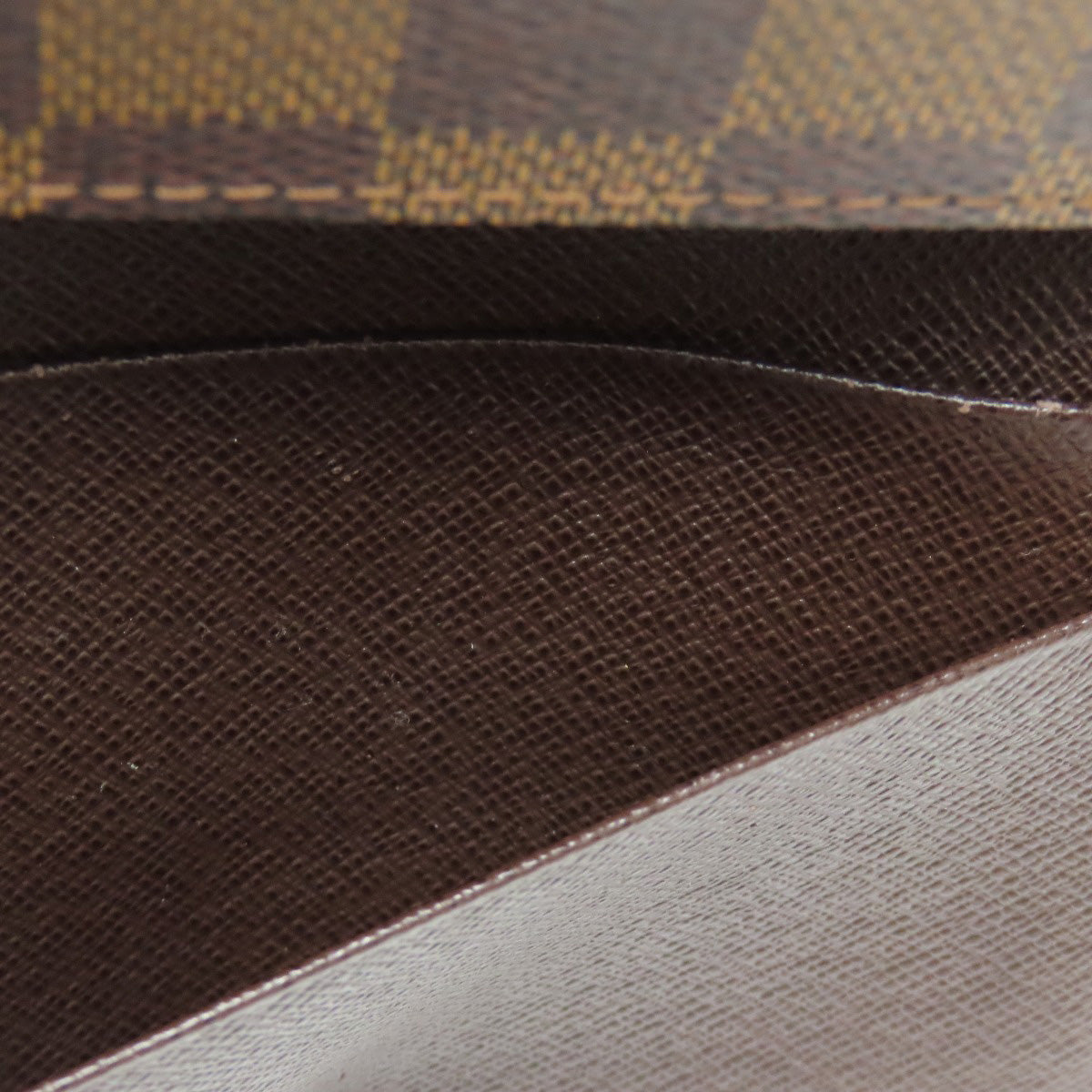 Louis Vuitton Bifold Wallet N61736 Damier Canvas Brown Portefeuille Tresol Women
