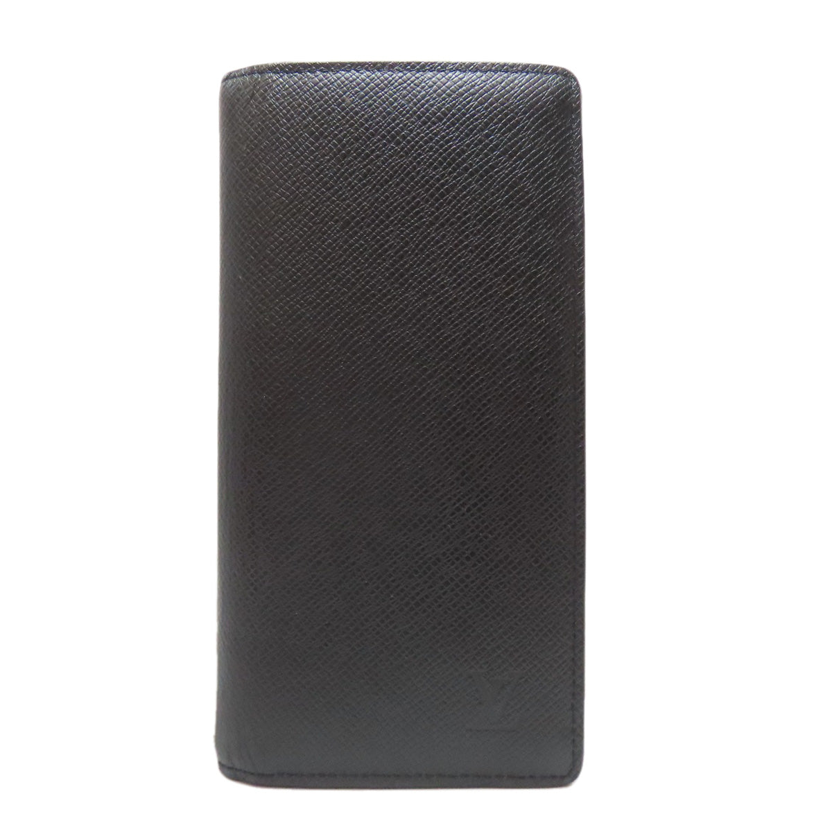 Louis Vuitton Long Wallet Purse M32654 Taiga Leather Black Portefeuilleebrazza Former Mens