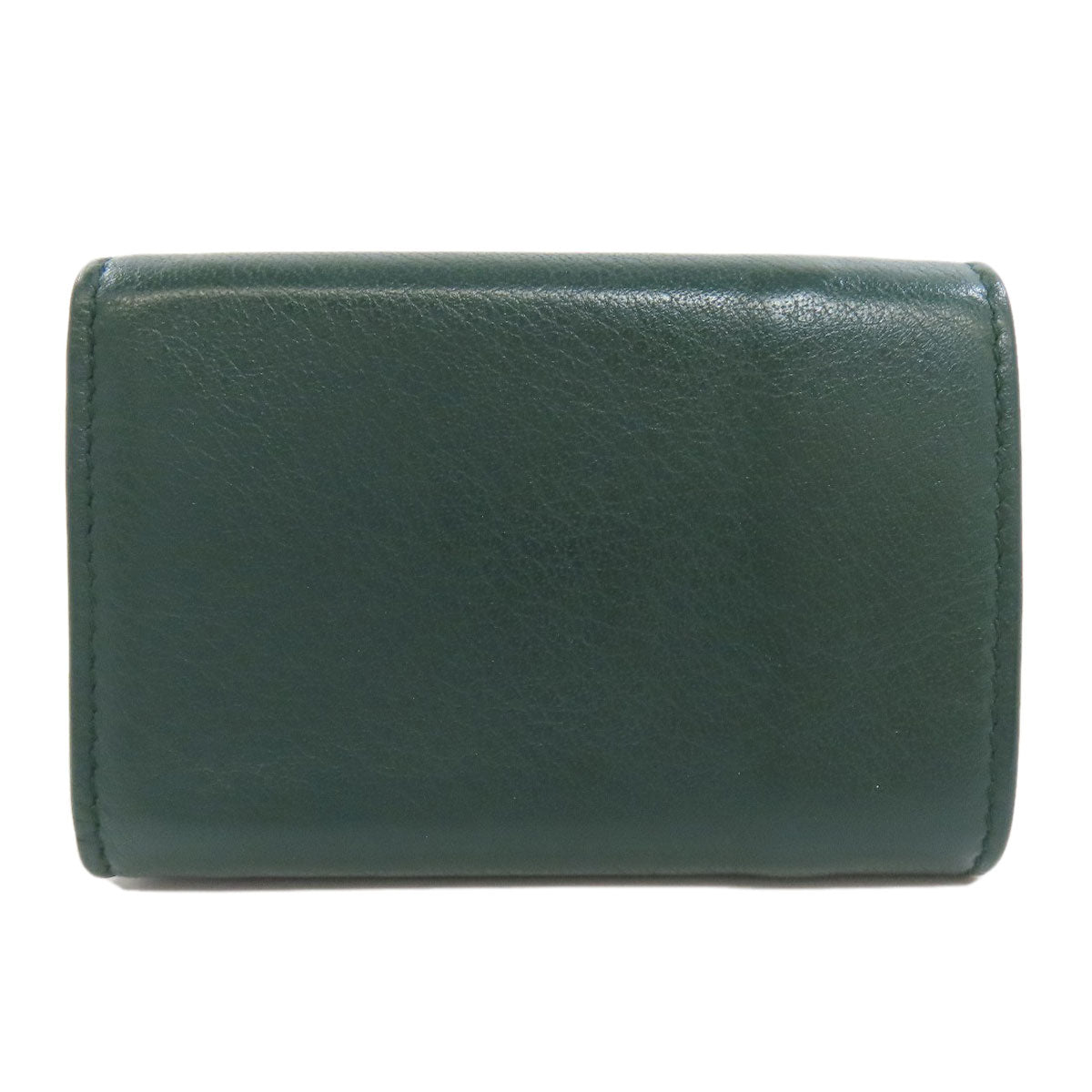 Balenciaga Bifold Wallet 391446 Leather Green Compact Wallet Tri-Fold Wallet Women