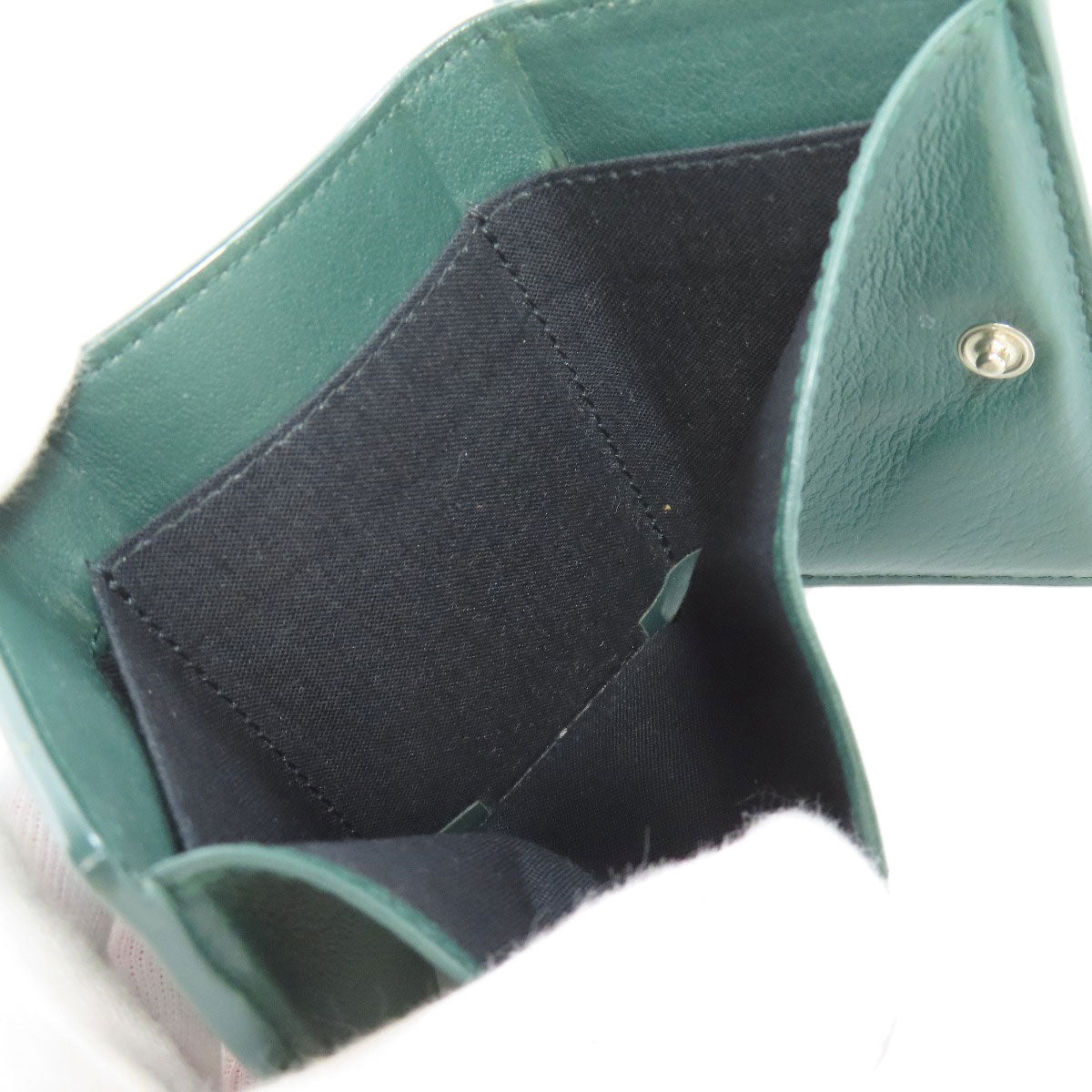 Balenciaga Bifold Wallet 391446 Leather Green Compact Wallet Tri-Fold Wallet Women