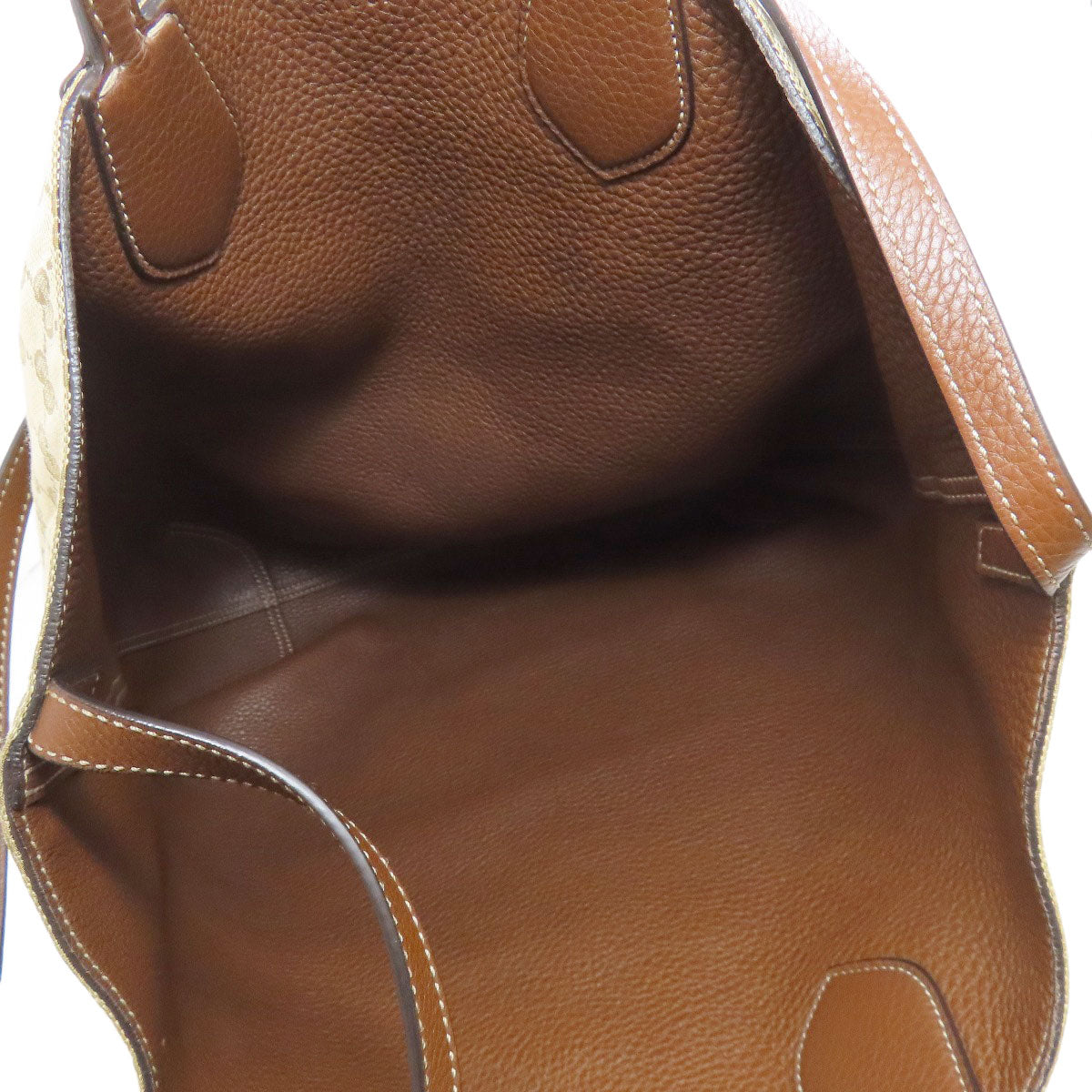 Gucci Tote Bag 370823 Canvas Brown Gg Pattern Reversible 2Way Women