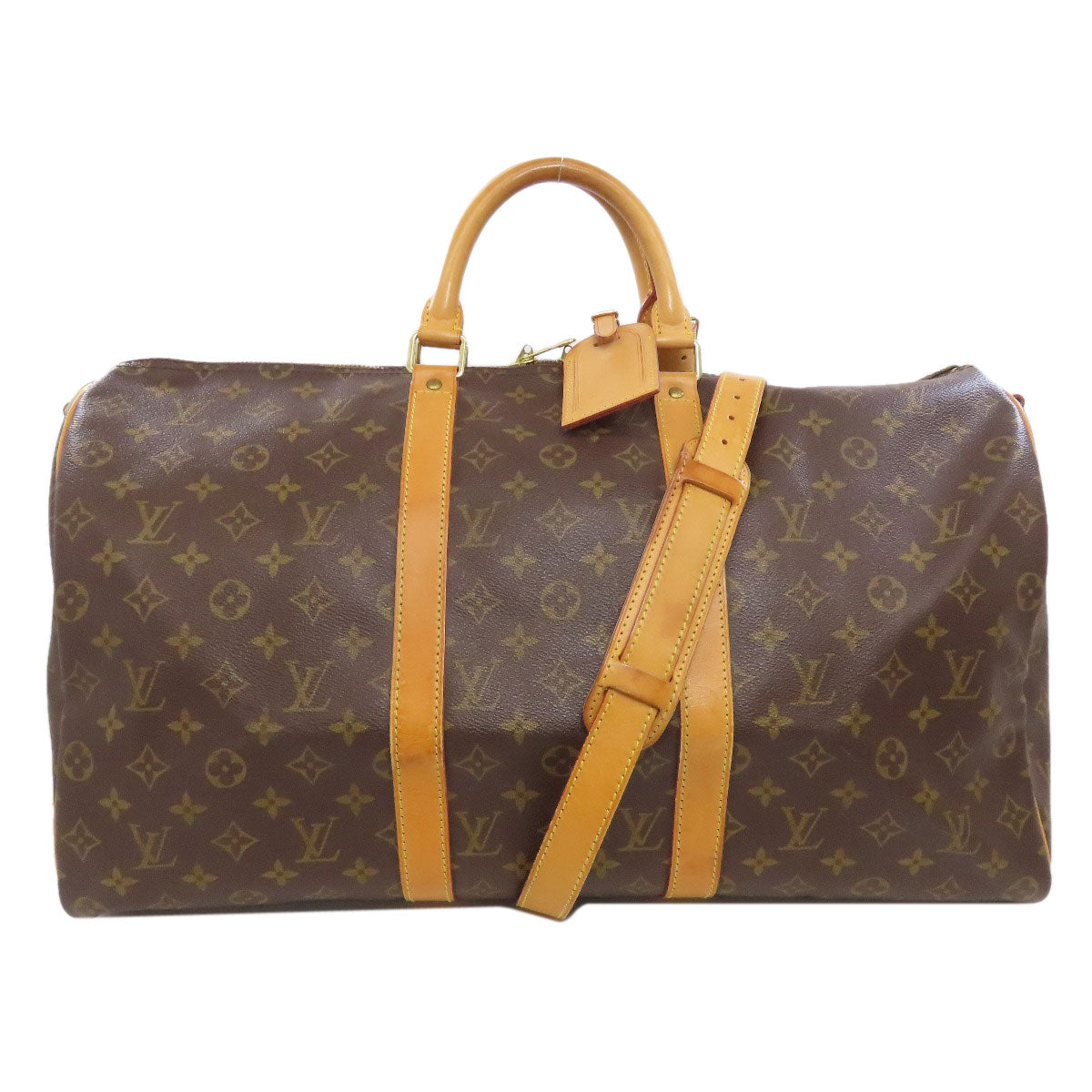Louis Vuitton Boston Duffel Bag M41416 Monogram Canvas Brown Keepall 50