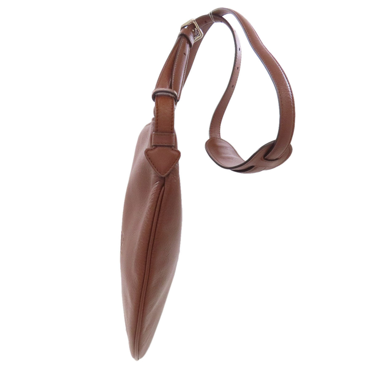 Loewe Shoulder Bag Calfskin Brown Logo Women