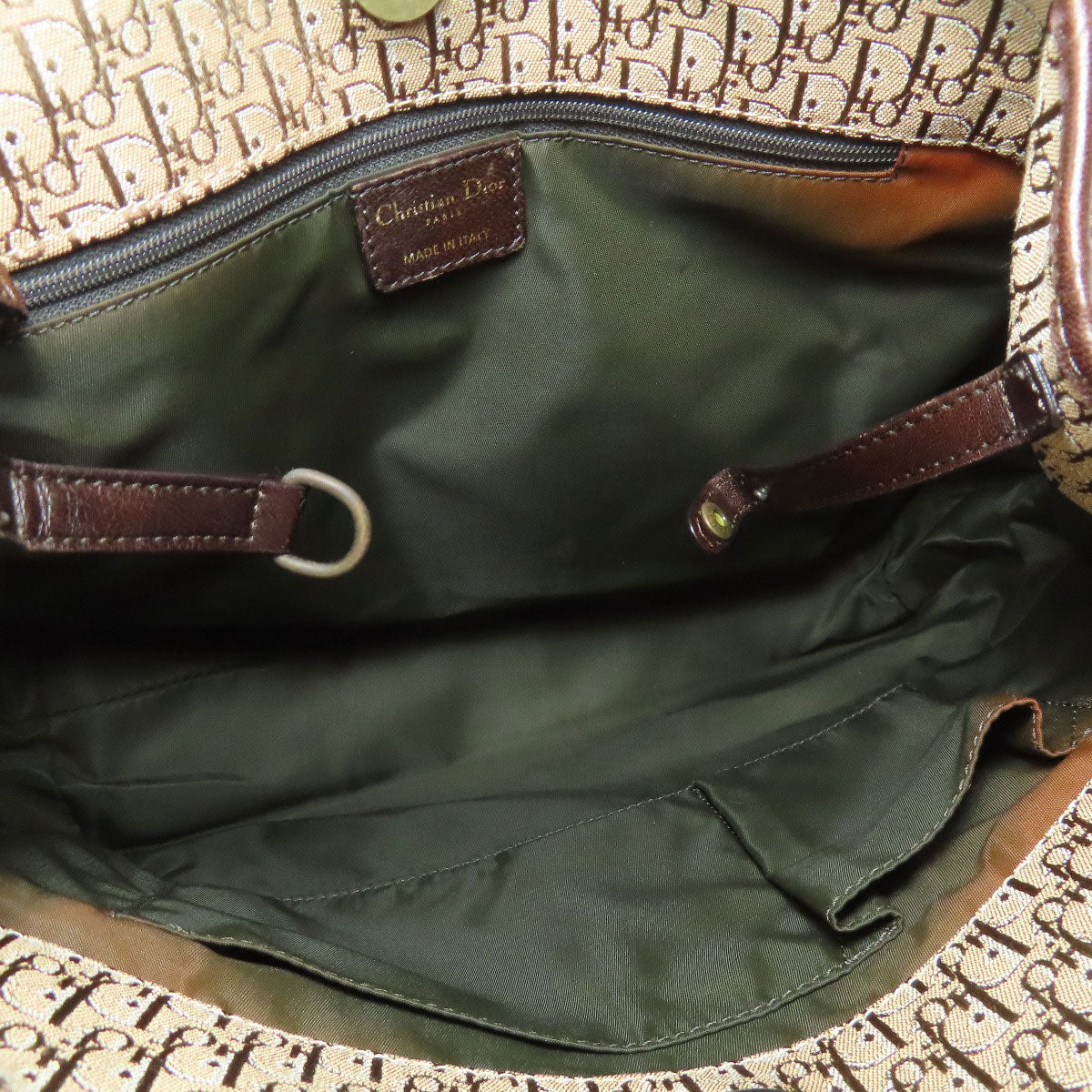 Christian Dior Handbag Canvas Brown Trotter Pattern
