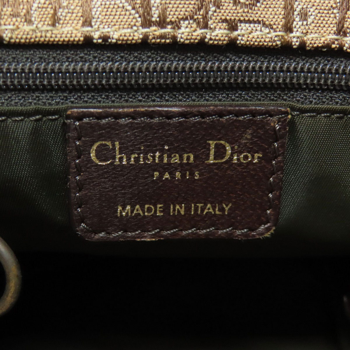 Christian Dior Handbag Canvas Brown Trotter Pattern