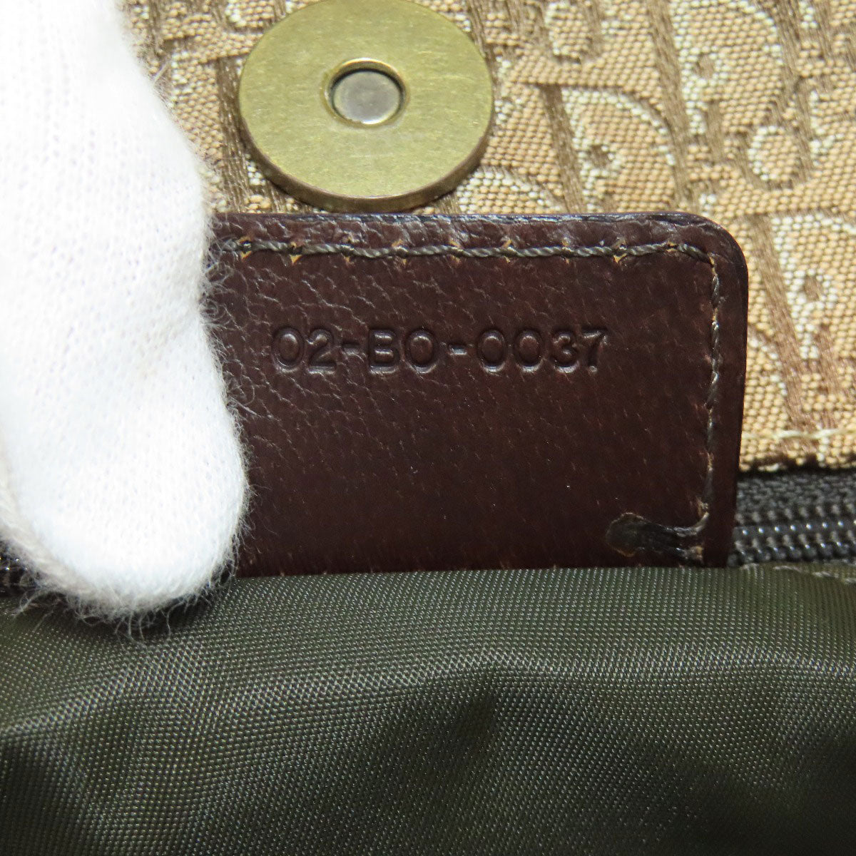 Christian Dior Handbag Canvas Brown Trotter Pattern