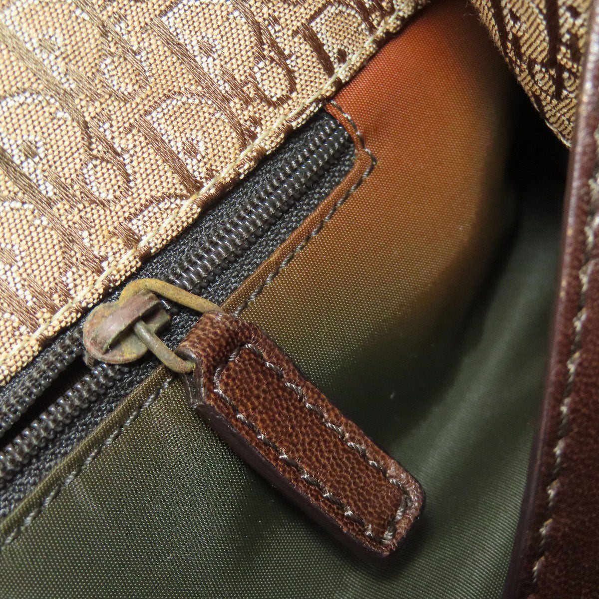 Christian Dior Handbag Canvas Brown Trotter Pattern