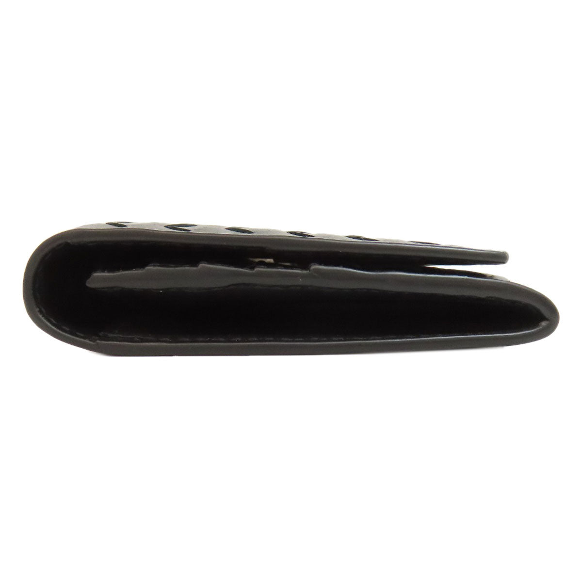 Bottegaveneta Long Wallet Purse Calfskin Black Intrecciato Women