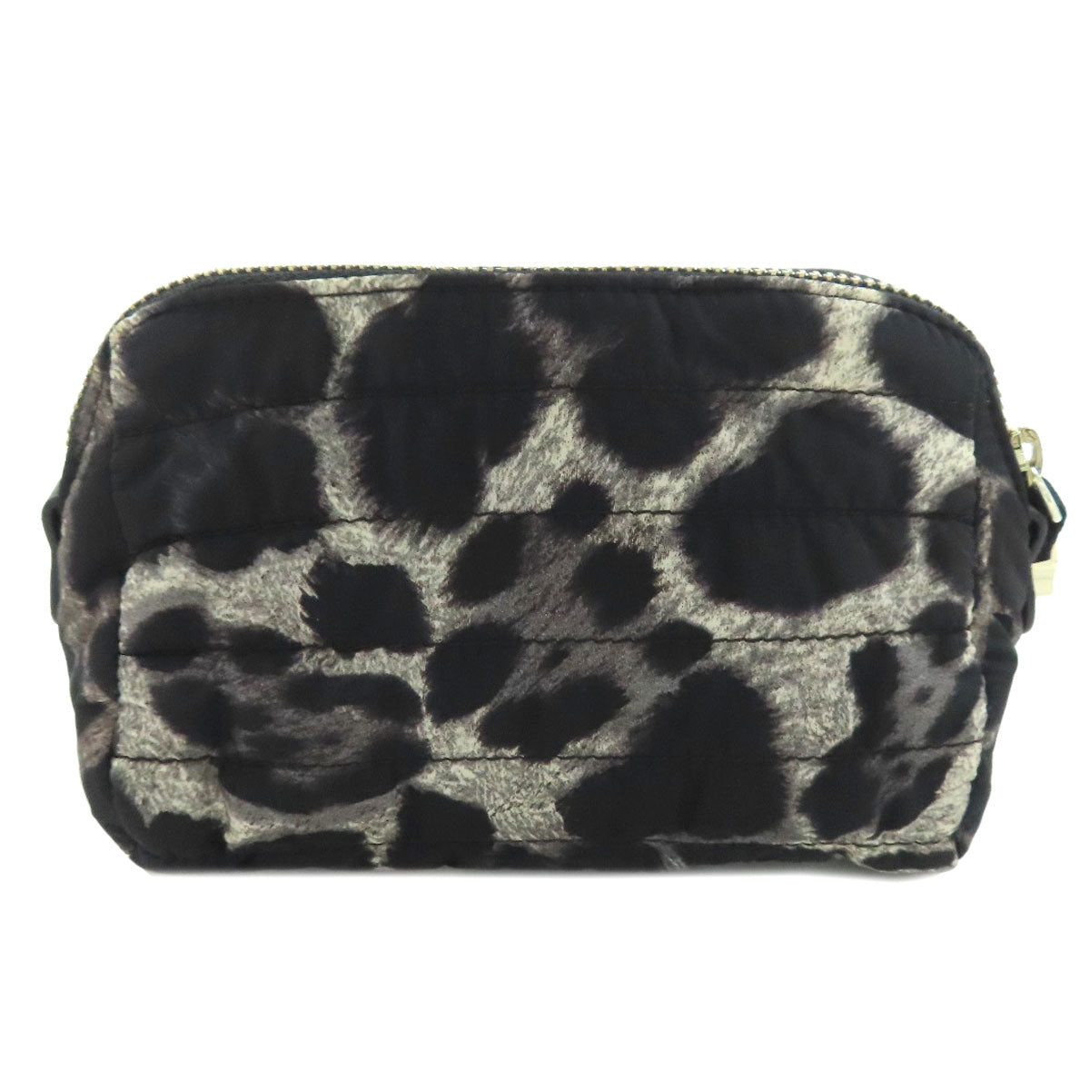Moncler Cosmetics Pouch Nylon Black Leopard Pattern Women