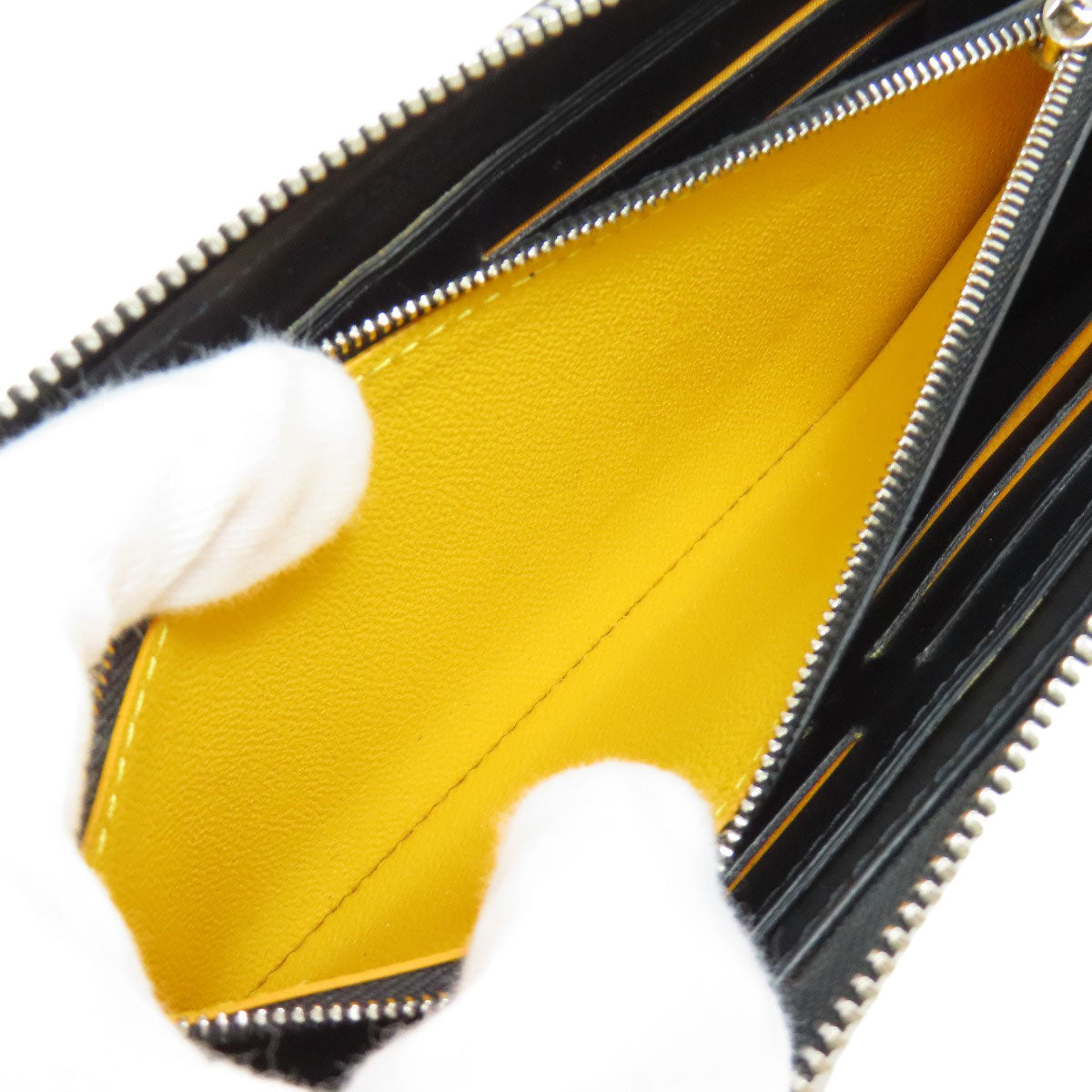 Goyard Long Wallet Purse Pvc Black Herringbone Pattern Women