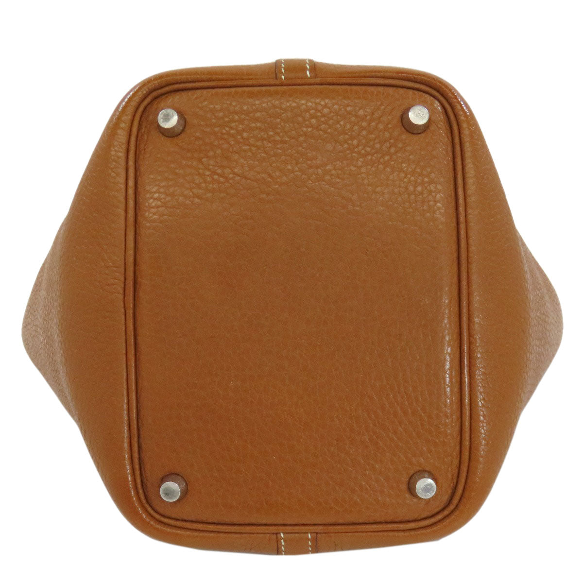 Hermes Handbag Taurillon Clemence Brown Picotin Lock Pm Silvermetal Women
