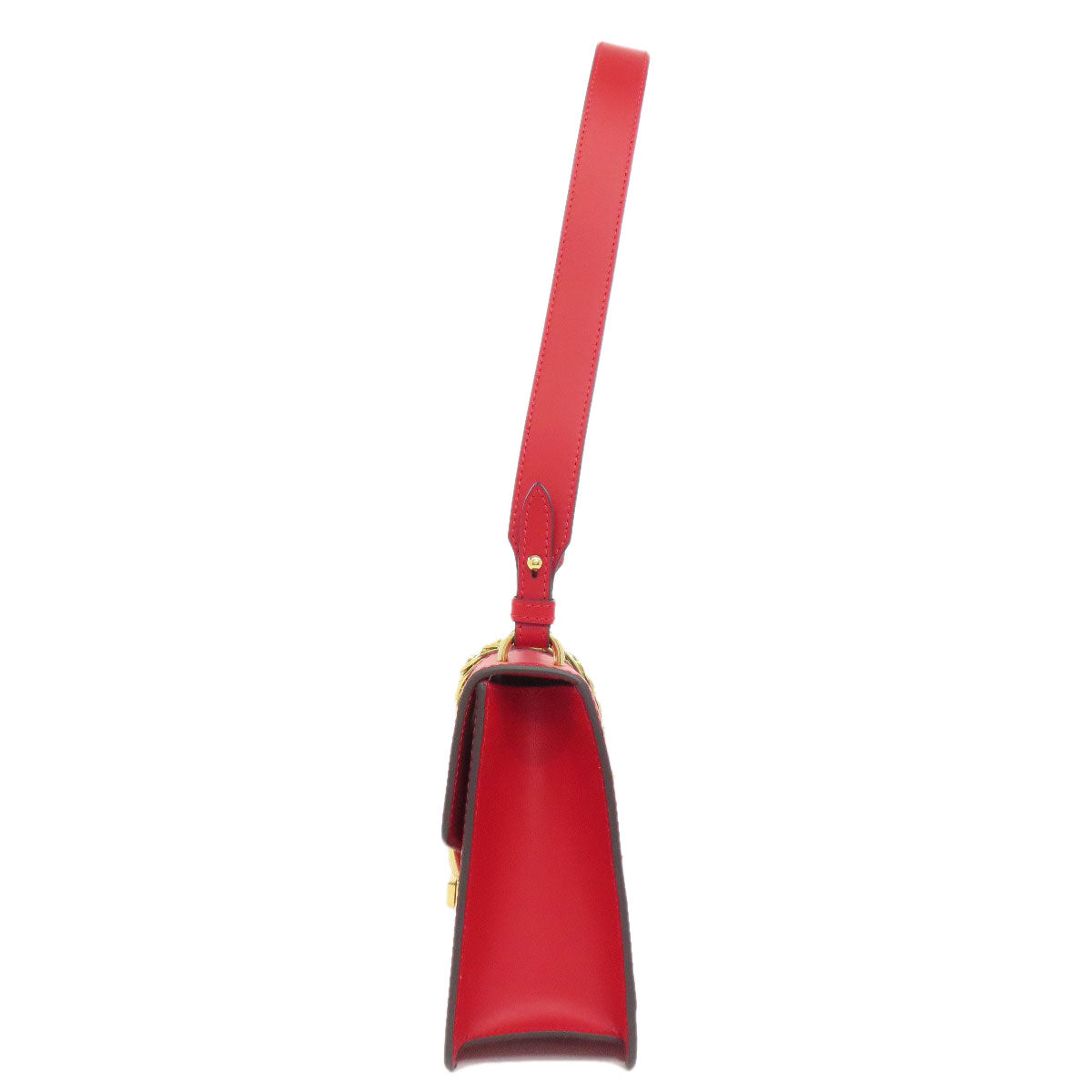 Gucci Shoulder Bag 421882 Calfskin Red Silvi