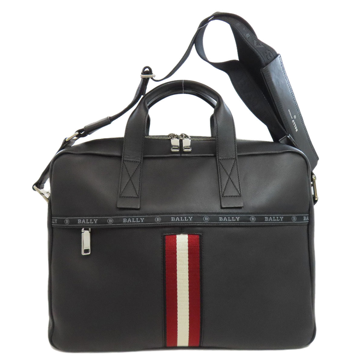 Bally Handbag Leather Black 2Way