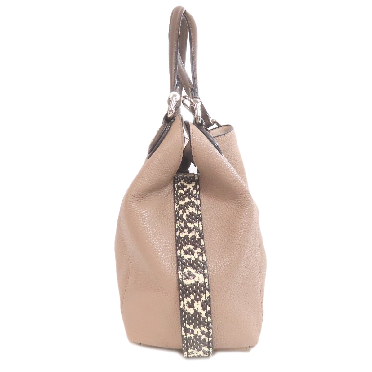 Coach Tote Bag 57671 Leather Brown Logo