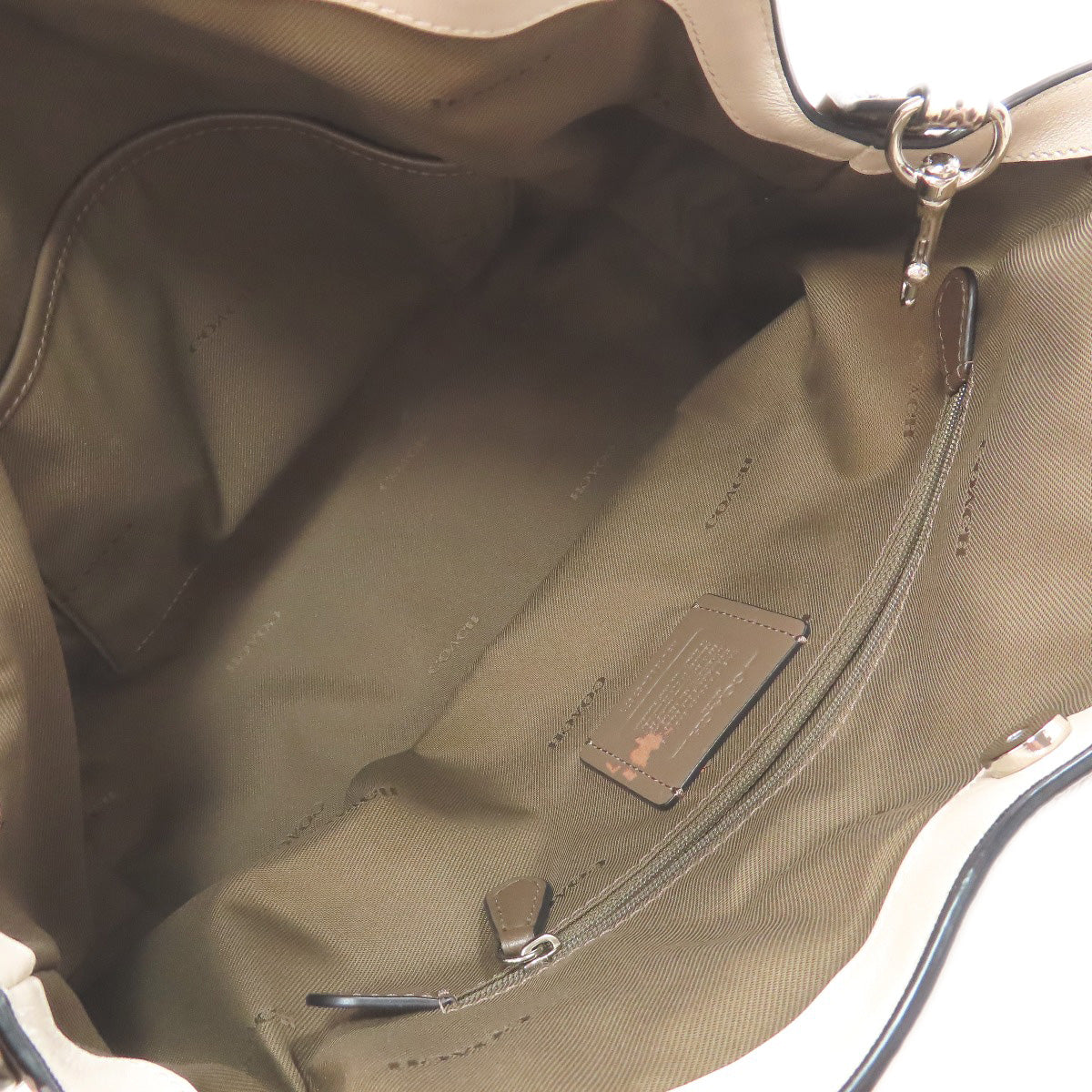 Coach Tote Bag 57671 Leather Brown Logo