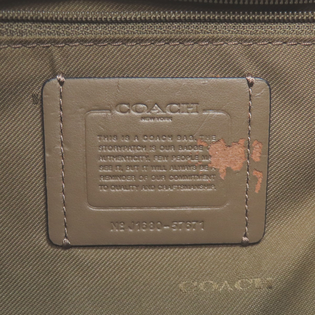 Coach Tote Bag 57671 Leather Brown Logo