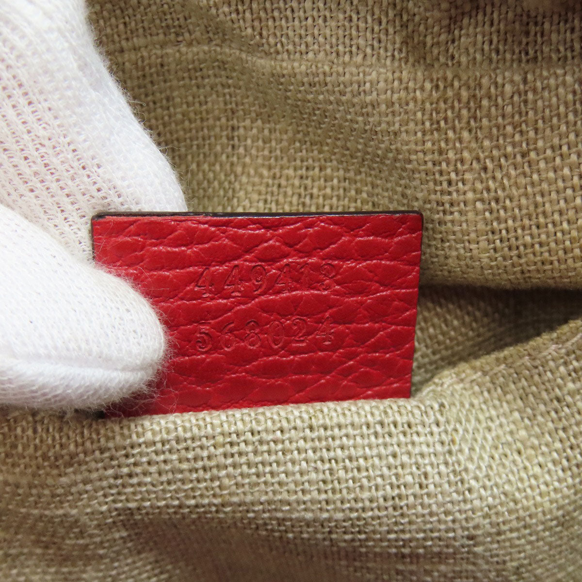 Gucci Shoulder Bag 449413 Canvas Red Gg Outlet 2Way