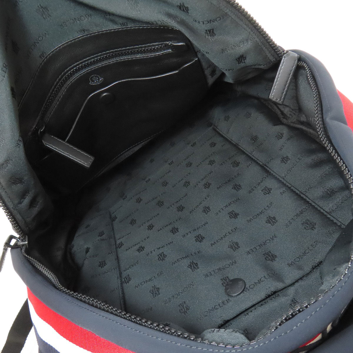 Moncler Backpack Nylon Navy Logo Women