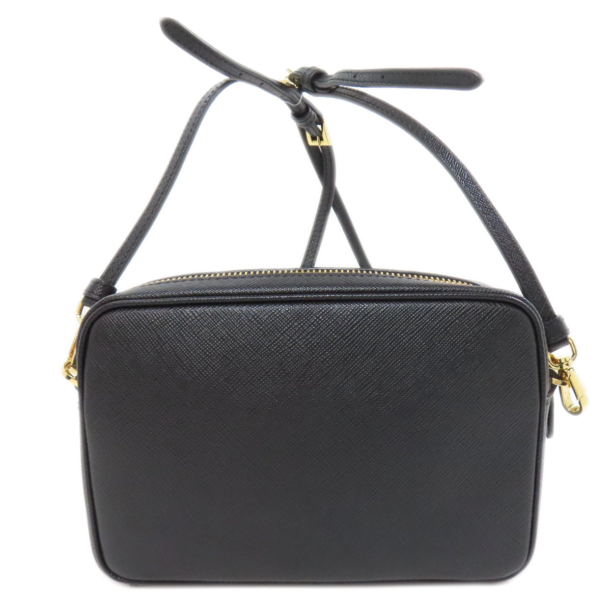 Prada Shoulder Bag 1Bh036 Safiano Black Logo