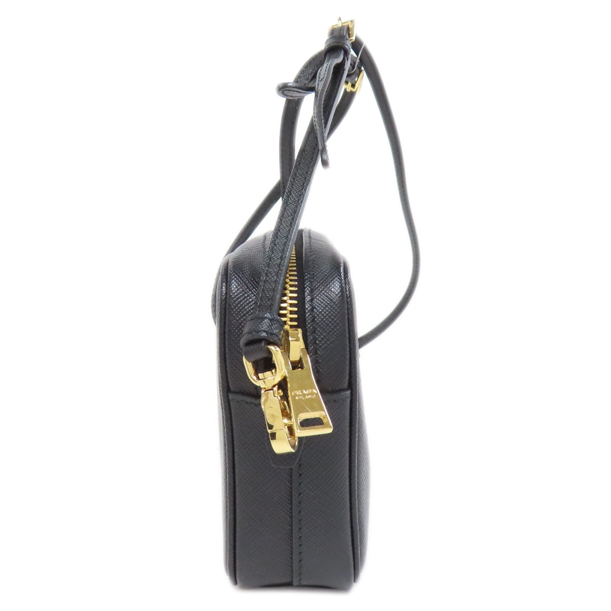Prada Shoulder Bag 1Bh036 Safiano Black Logo