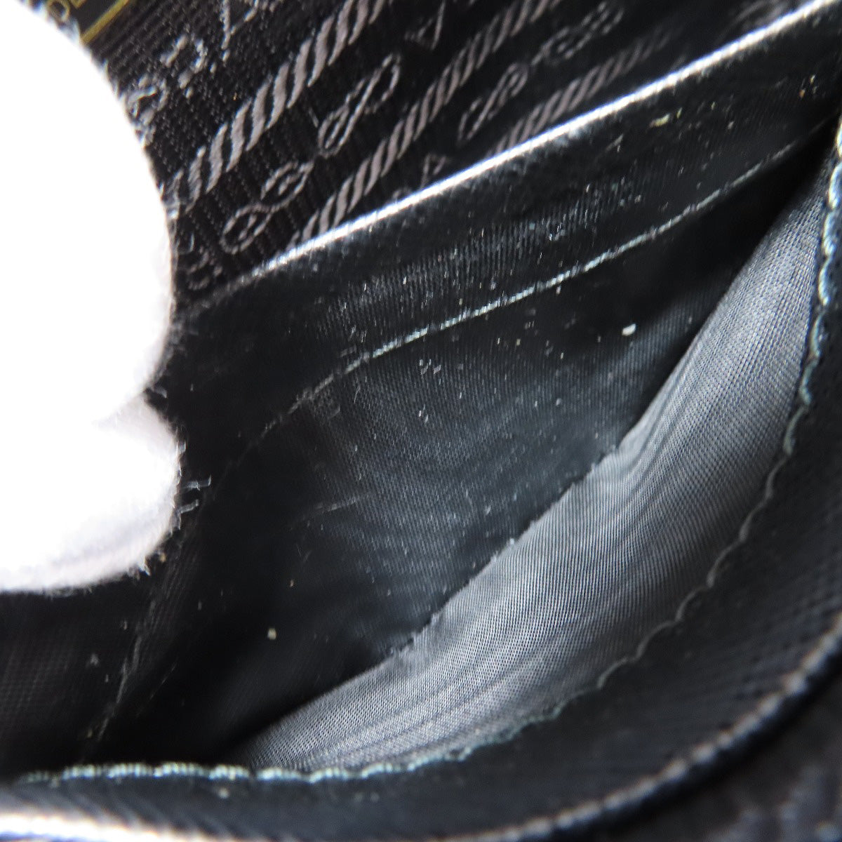 Prada Shoulder Bag 1Bh036 Safiano Black Logo