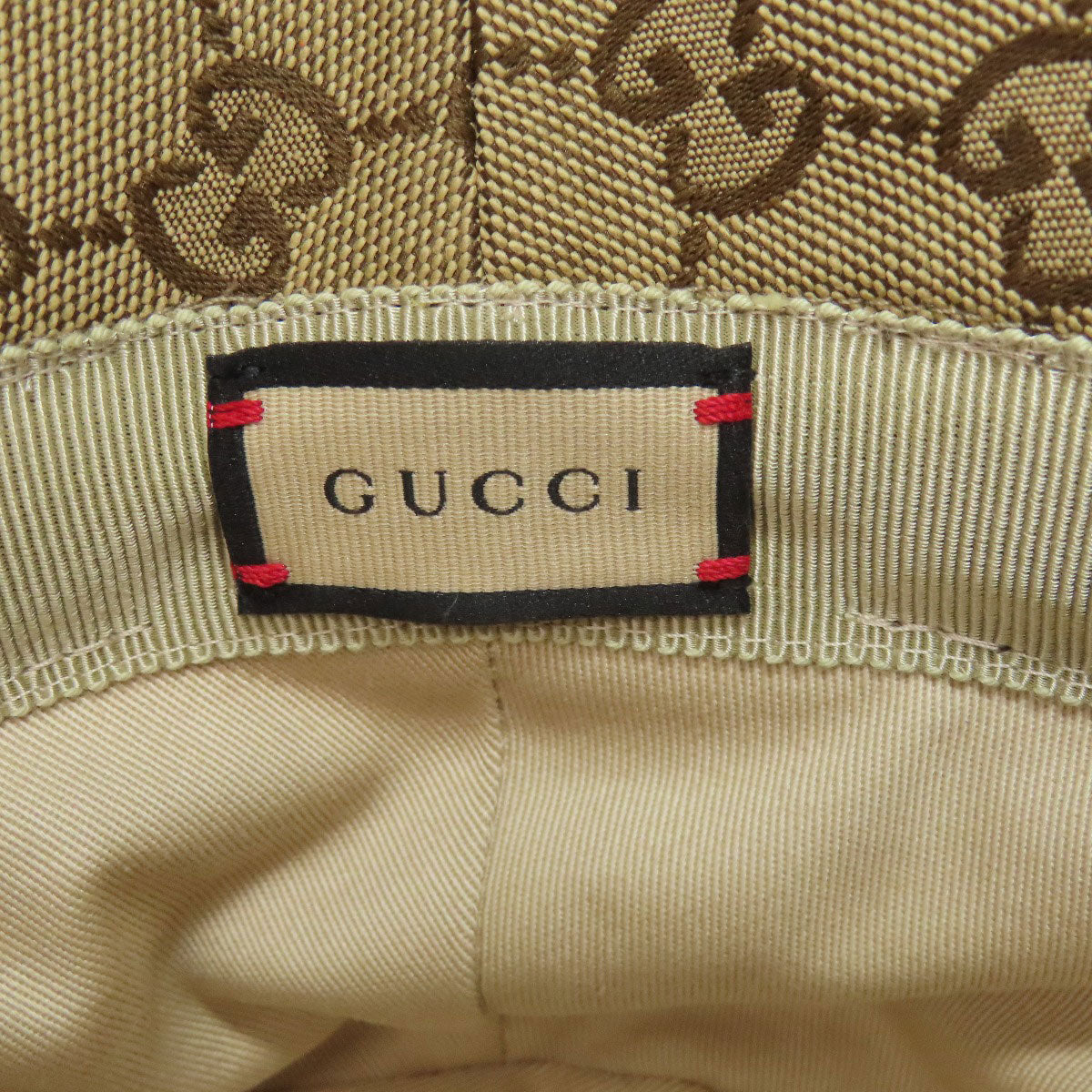 Gucci Hat 576587 71% Cotton, 29% Polyester, Cowhide Beige Gg Canvas Fedora Hat Bucket Hat Gg Women