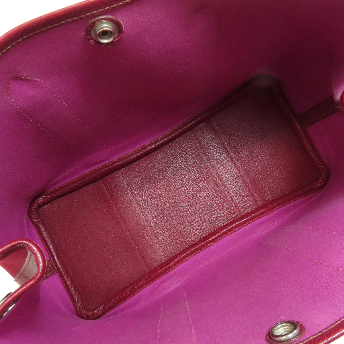 Hermes Handbag Towar Officche Red Garden Party Tpm Silvermetal