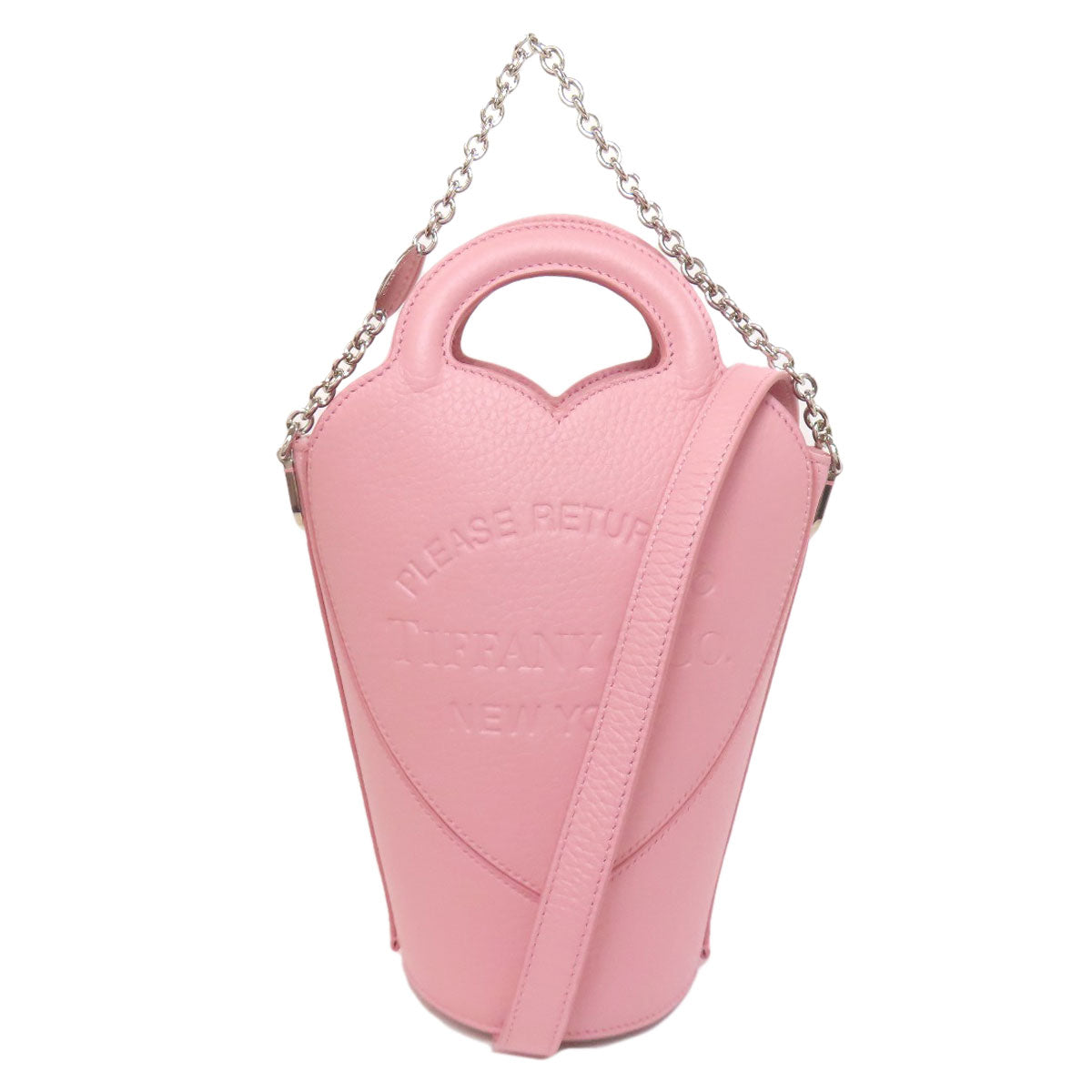 Tiffany&Co. Handbag Leather Pink Return To 2Way