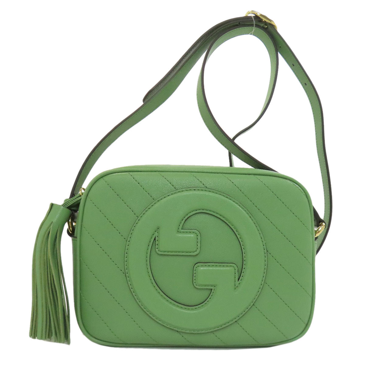 Gucci Shoulder Bag 742360 Leather Green Blondy Women